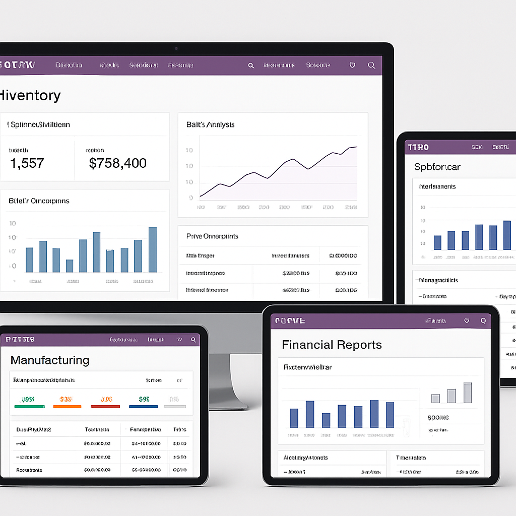 ERP Dashboard Screenshot